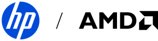 HP and AMD logos